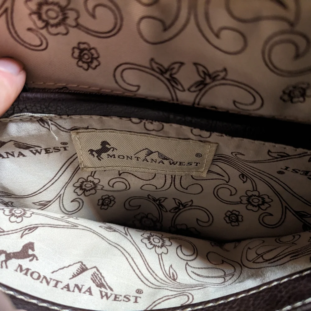 Montana West western fringe brown shoulder bag - Picture 8 of 10